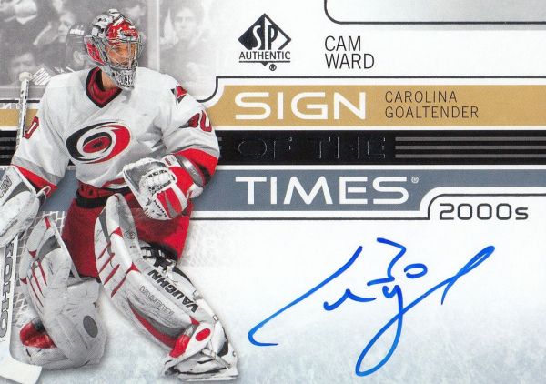 AUTO karta CAM WARD 20-21 SP Authentic Sign of the Times 00s číslo ST00-CW